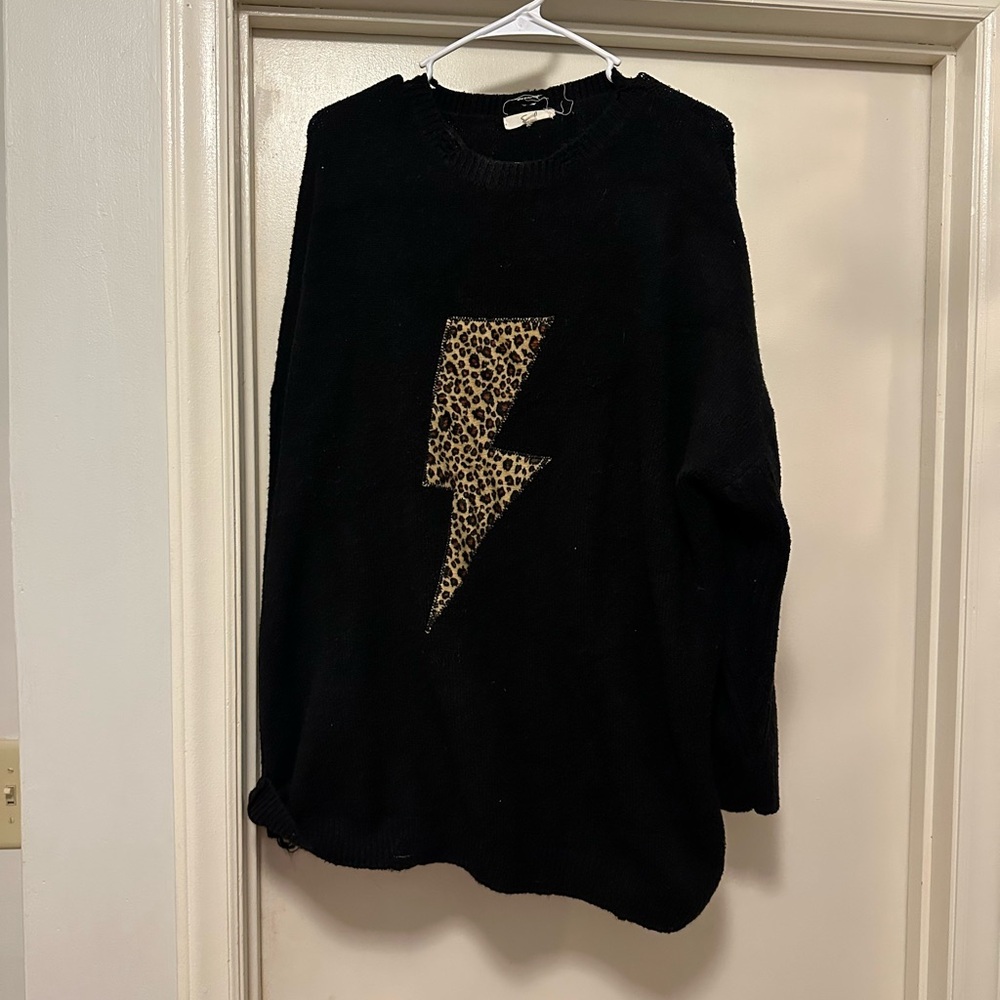 Lighting bolt sweater! Plus size!